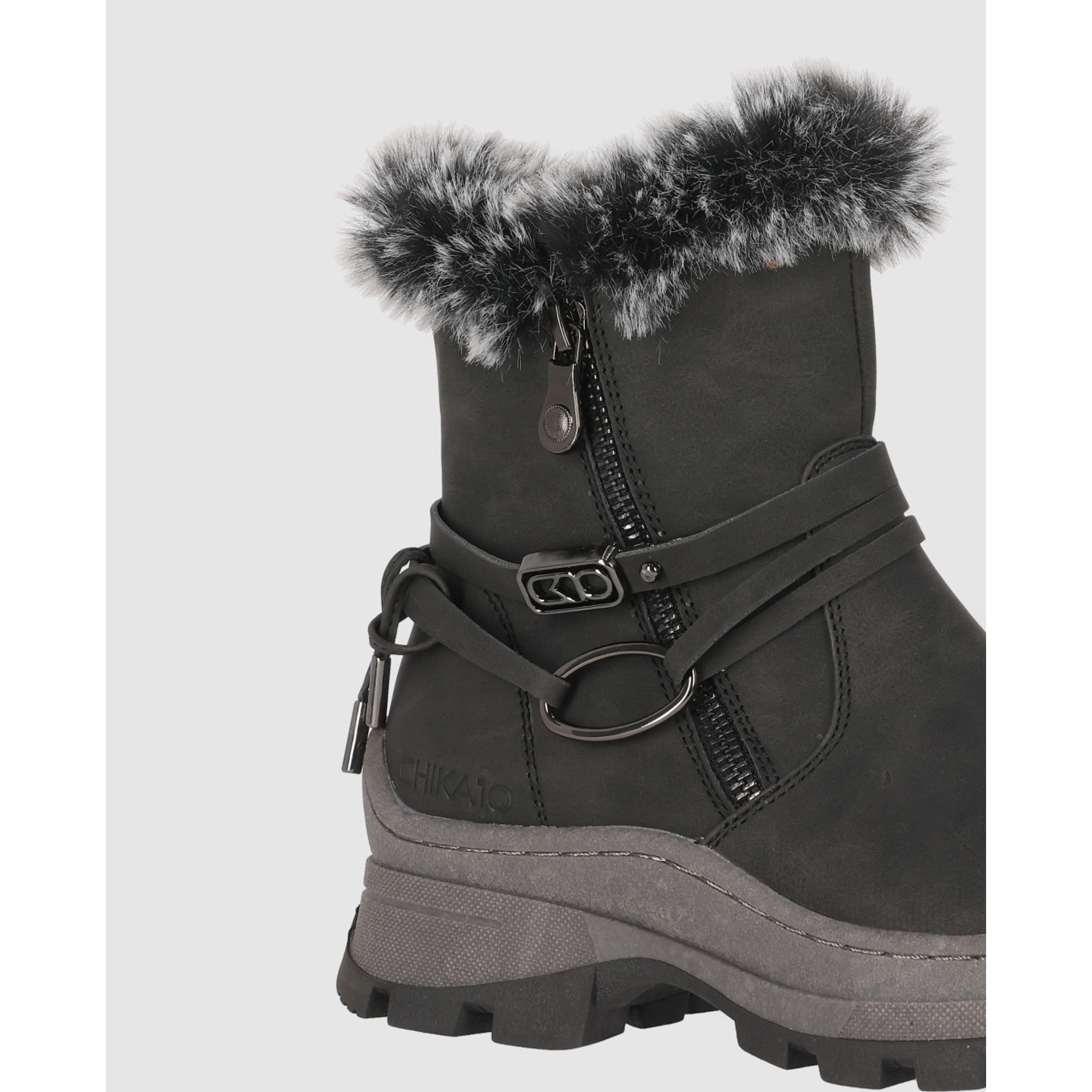 Botines - Negro - Tacón: Bajo