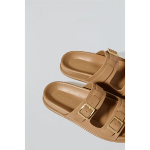 Sandali Blake cammello bio con fibbie