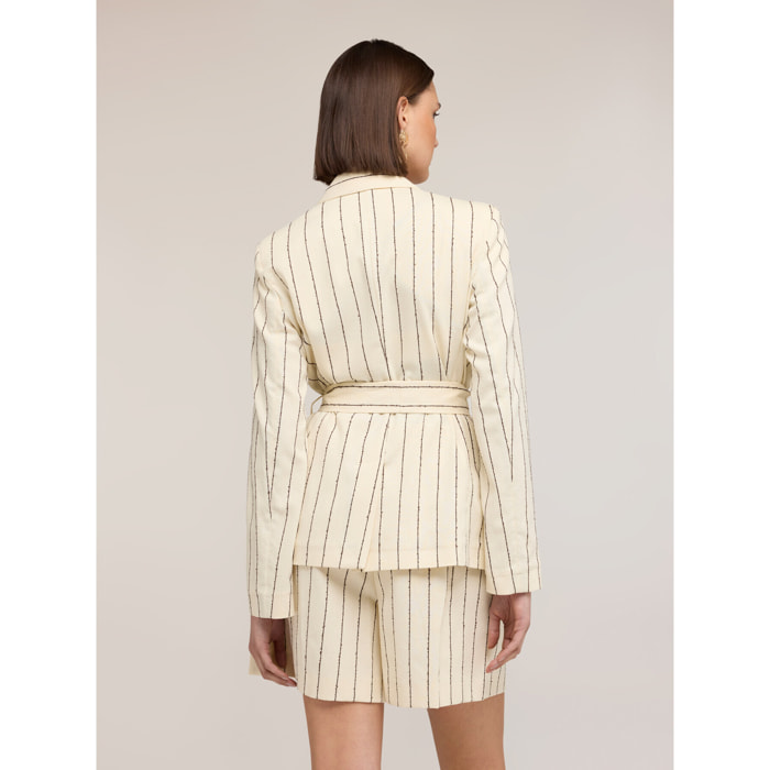 Motivi - Blazer gessato The Tailoring Lab - Beige