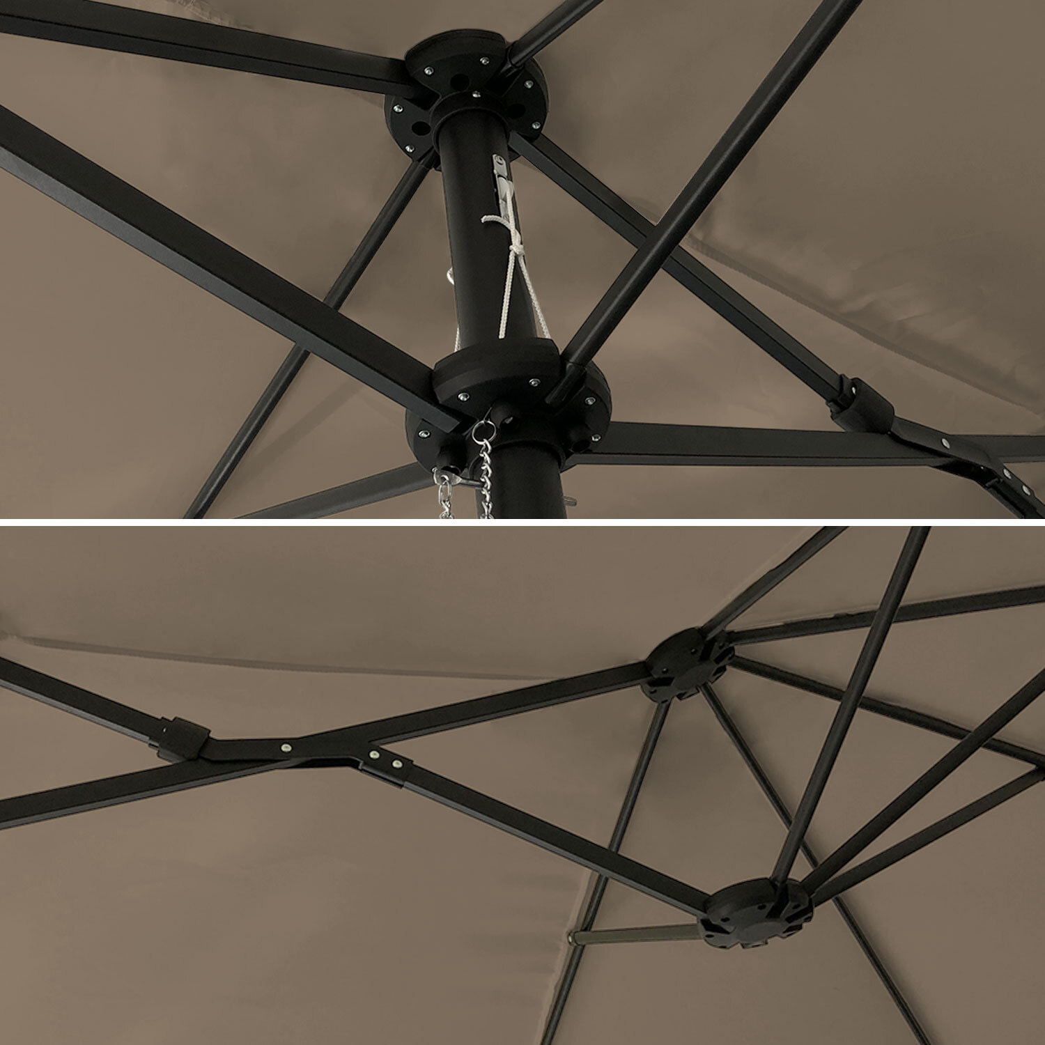 Parasol double LINAI ovale -