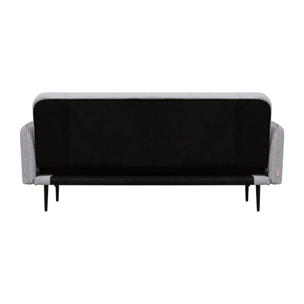 Canapé convertible 3 places en tissu gris BRUGES