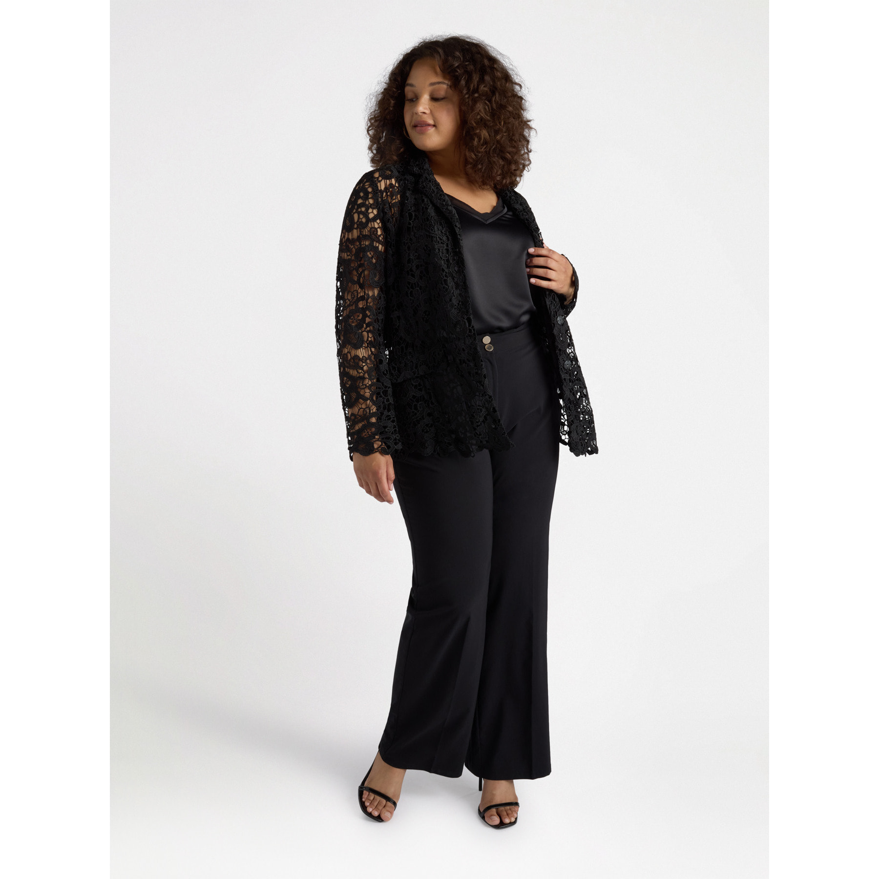 Fiorella Rubino - Pantalón recto de popelina ligera - Negro