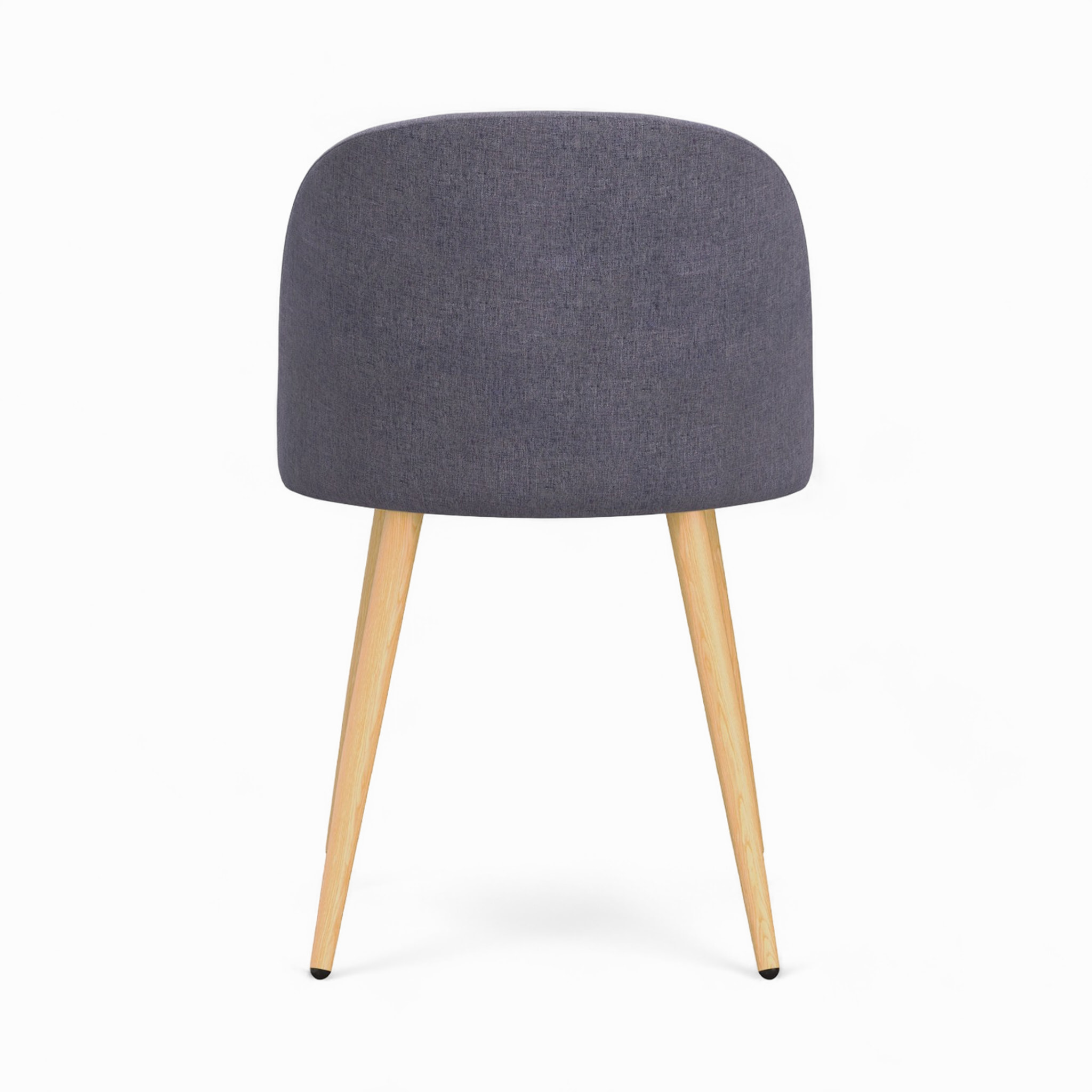 Pack 4 chaises en tissu gris foncé et gris clair - Cozy