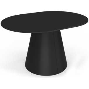 Table à manger ronde extensible Elvis noire Ø110-150cm