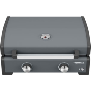 Plancha gaz CAMPINGAZ SIGMA 2 PRO 2 brûlreurs avec couvercle de cuisson à poser , 58x36 cm