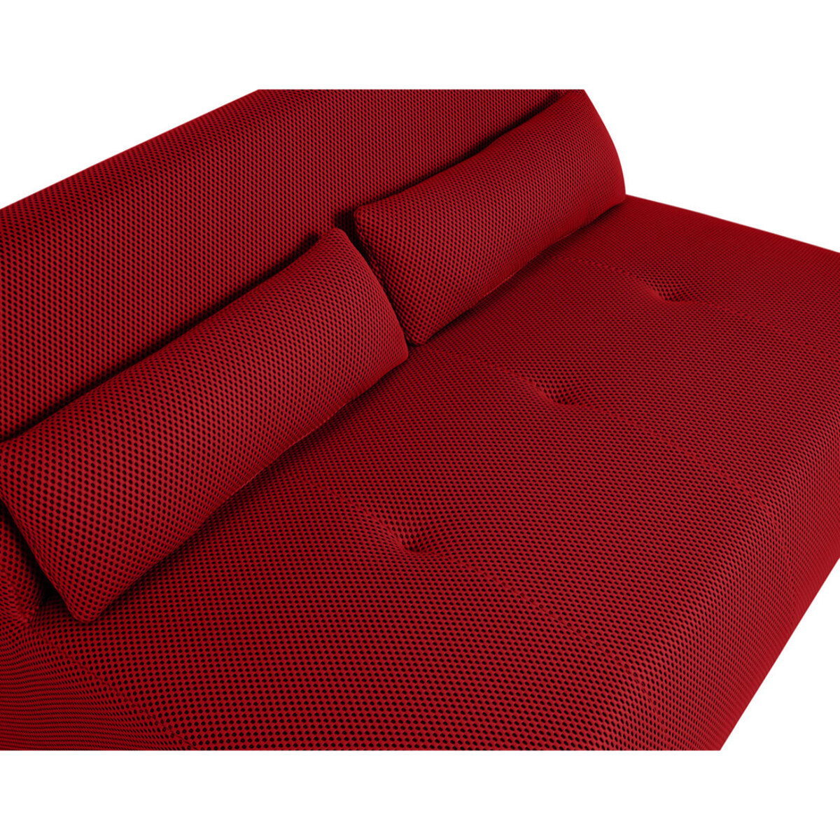 Onyx - canapé droit 2 places - en tissu mailles 3D - Rouge