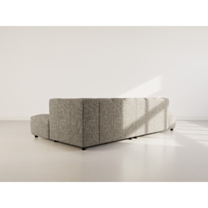 Curtis - canapé d'angle droit 4 places sans accoudoir en tissu texturé - Vert Olive