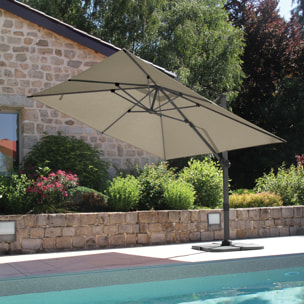 Grand parasol rectangulaire avec rotation 360° - Vert