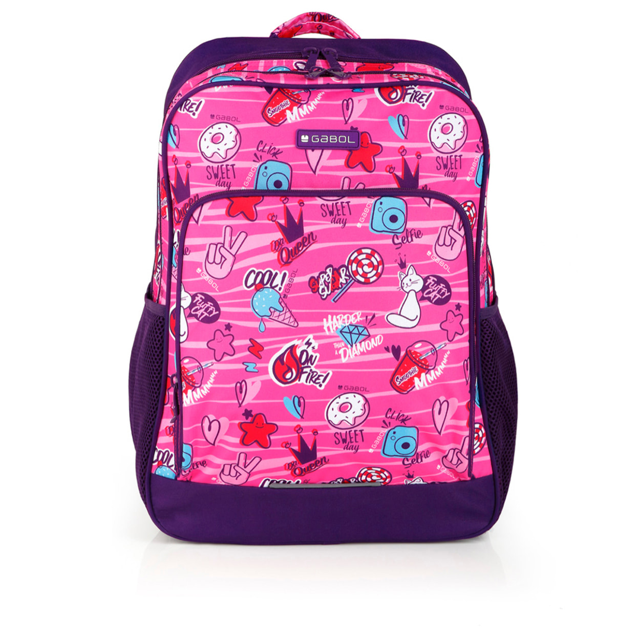 Mochila adaptable a carro Gabol STICKER con dibujos y resistente al agua