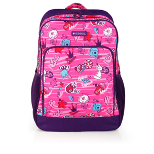 Mochila adaptable a carro Gabol STICKER con dibujos y resistente al agua