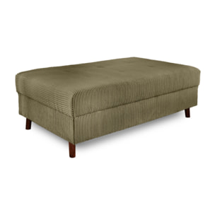 Rune - pouf modulable - en velours côtelé - Vert