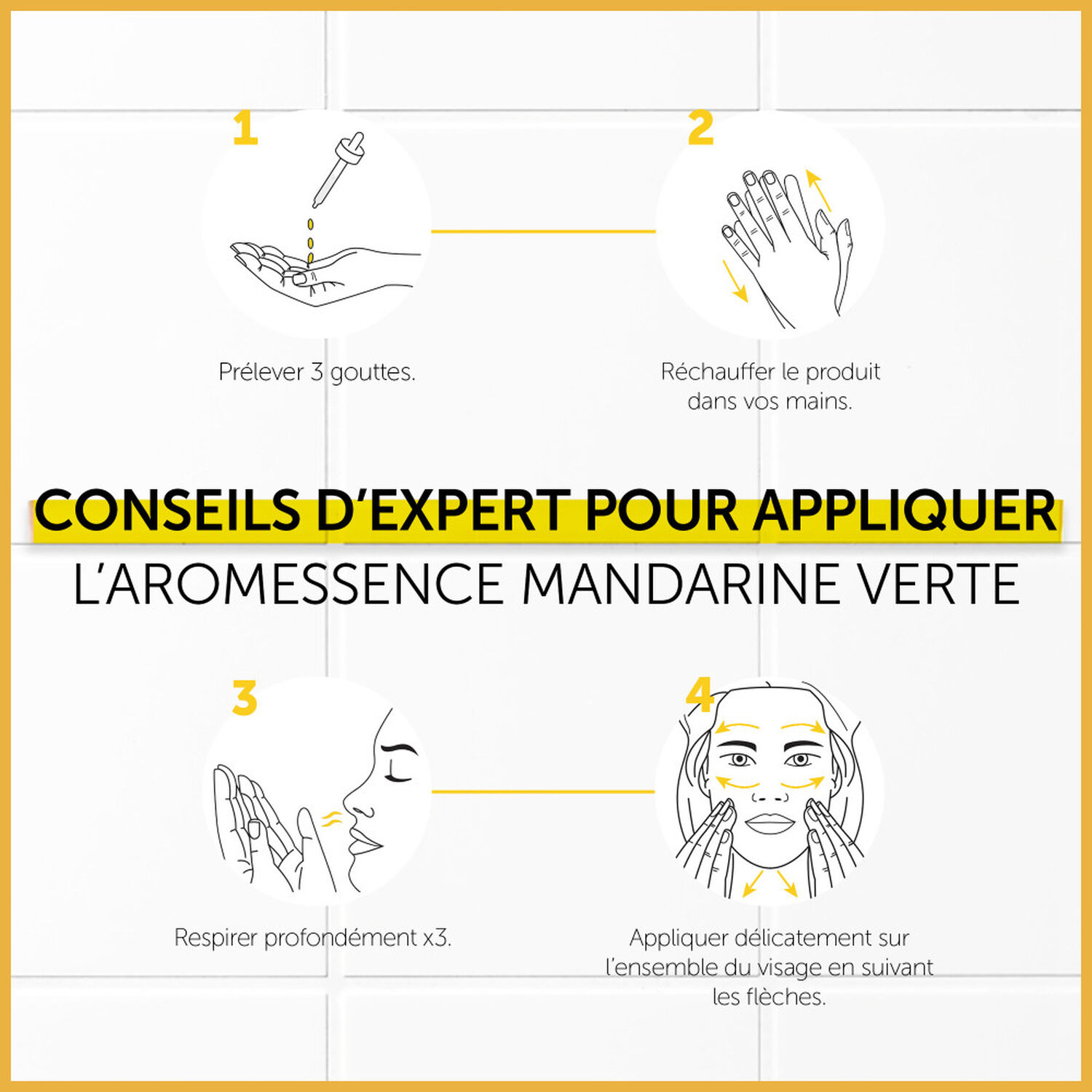 Aromessence Sérum Huiles Essentielles Mandarine Verte - Sérum Visage Eclat Lissant 15 ml