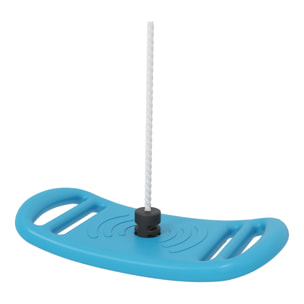 Balançoire enfant - siège balançoire - corde réglable, mousquetons - max. 70Kg - PE bleu