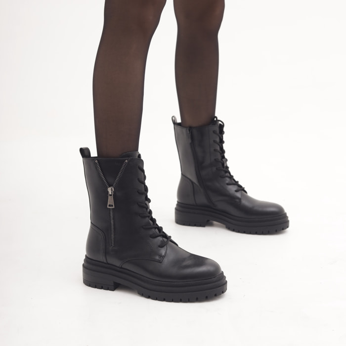 ANFIBIO CON ZIP ESTERNA NERO