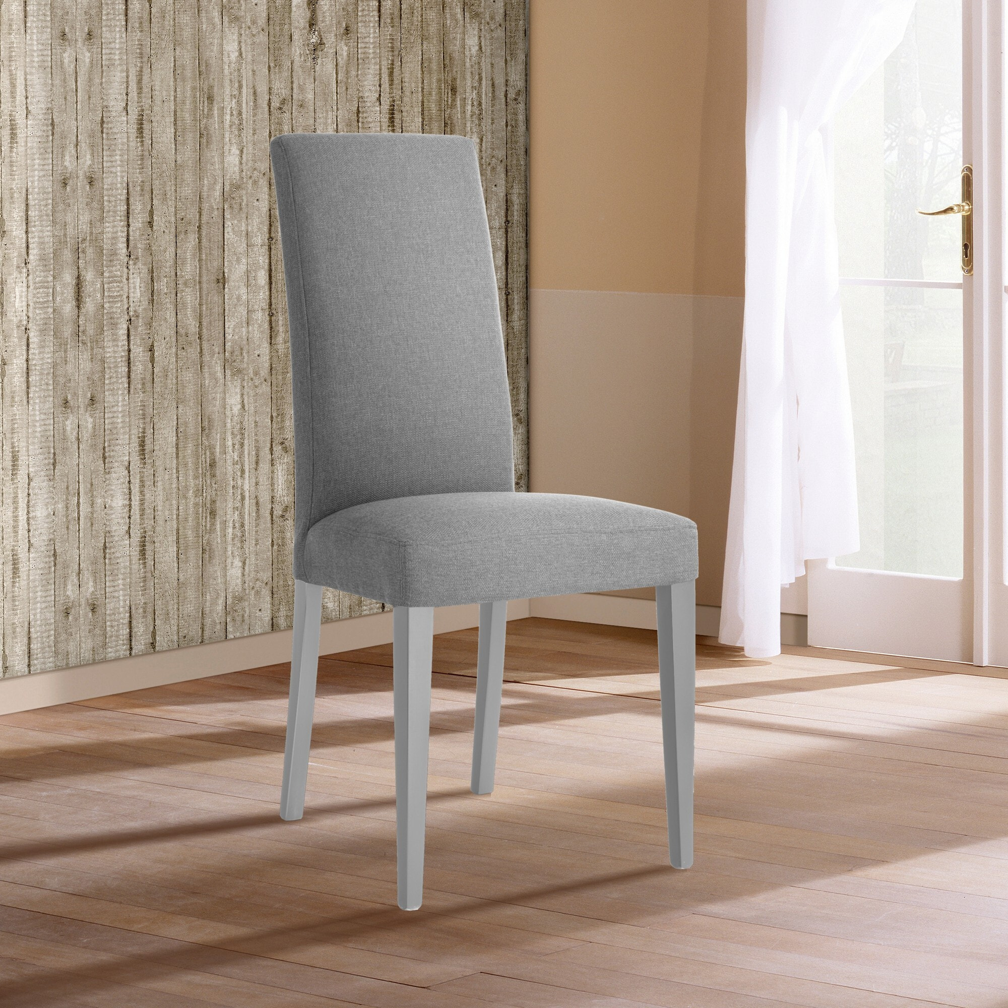 Tomasucci Ensemble de 2 chaises LELLA en tissu gris
