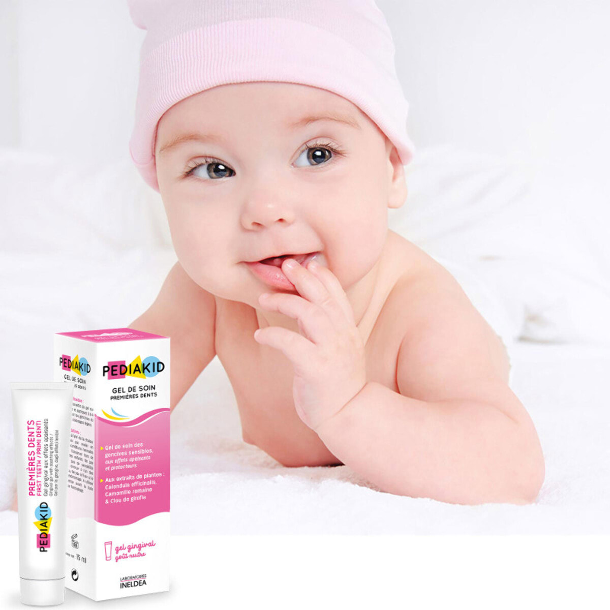 PEDIAKID - Gel de Soin Premières Dents - Gel gingival naturel - Effet apaisant & protecteur en cas de poussées dentaires - Sans parabènes, ni triclosan, ni phtalates, ni BPA - Lot de 2