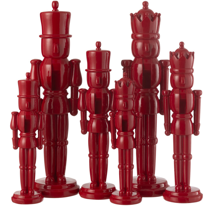 J-Line figurine Casse-Noisette - polyrésine - rouge brillant - large - 2 pcs
