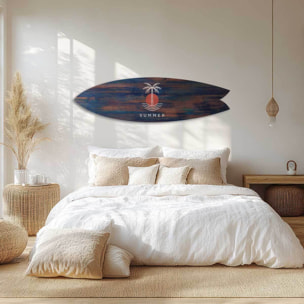 Planche de surf décorative bleu denim Summer Tableau alu Dibond