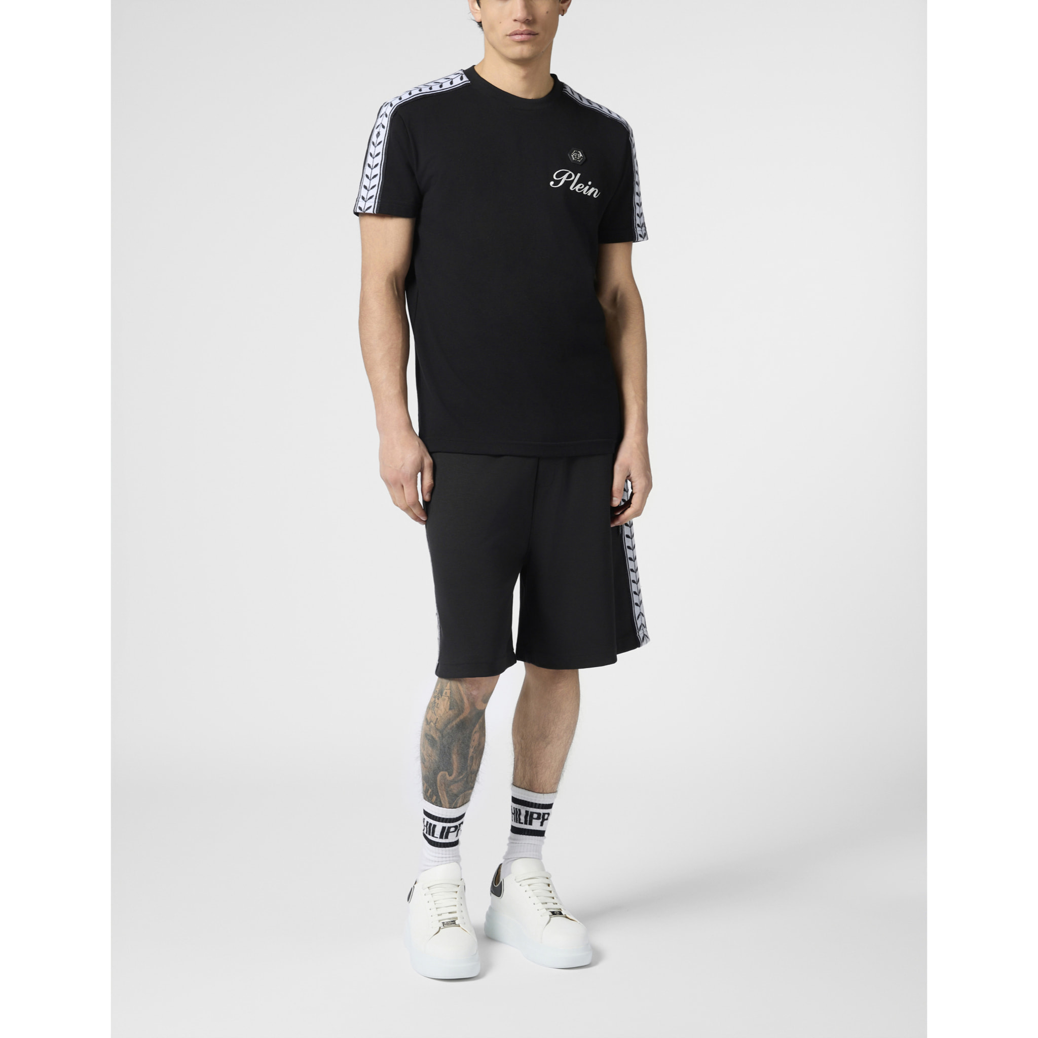 PHILIPP PLEIN Piquet Round Neck T-Shirt Plein Tennis