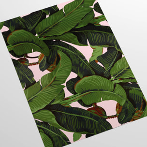 Carta da Parati Foglie di Banano Rosa