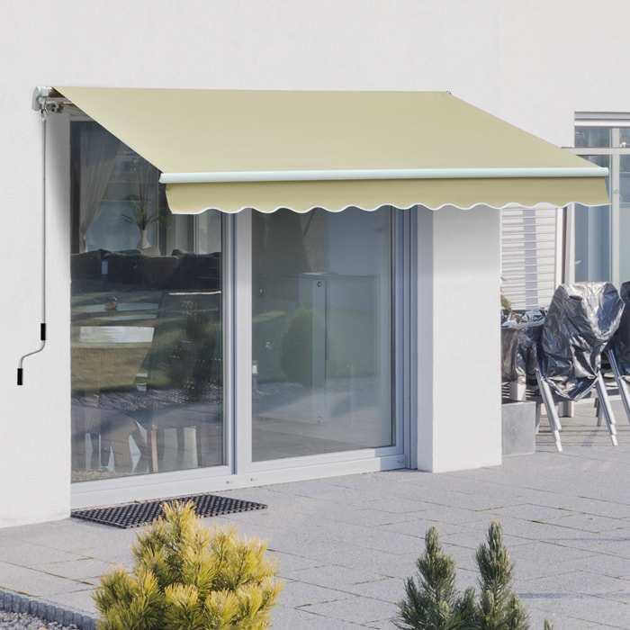 Toldo con áÂngulo Ajustable de Aluminio 2.95x2.5m Crema