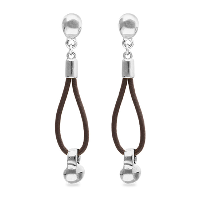 Pendiente GRAVEDAD PLATEADO U