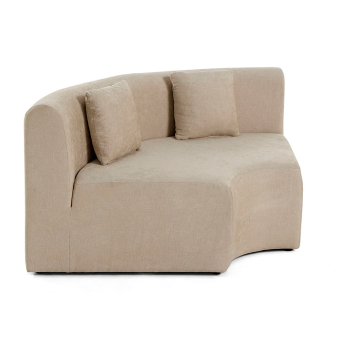 Ikare - module d'assise d'angle réversible - en tissu - Beige