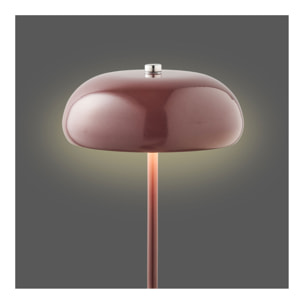 Lampada da tavolo Margate ricaricabile in metallo bordeaux ø16 cm