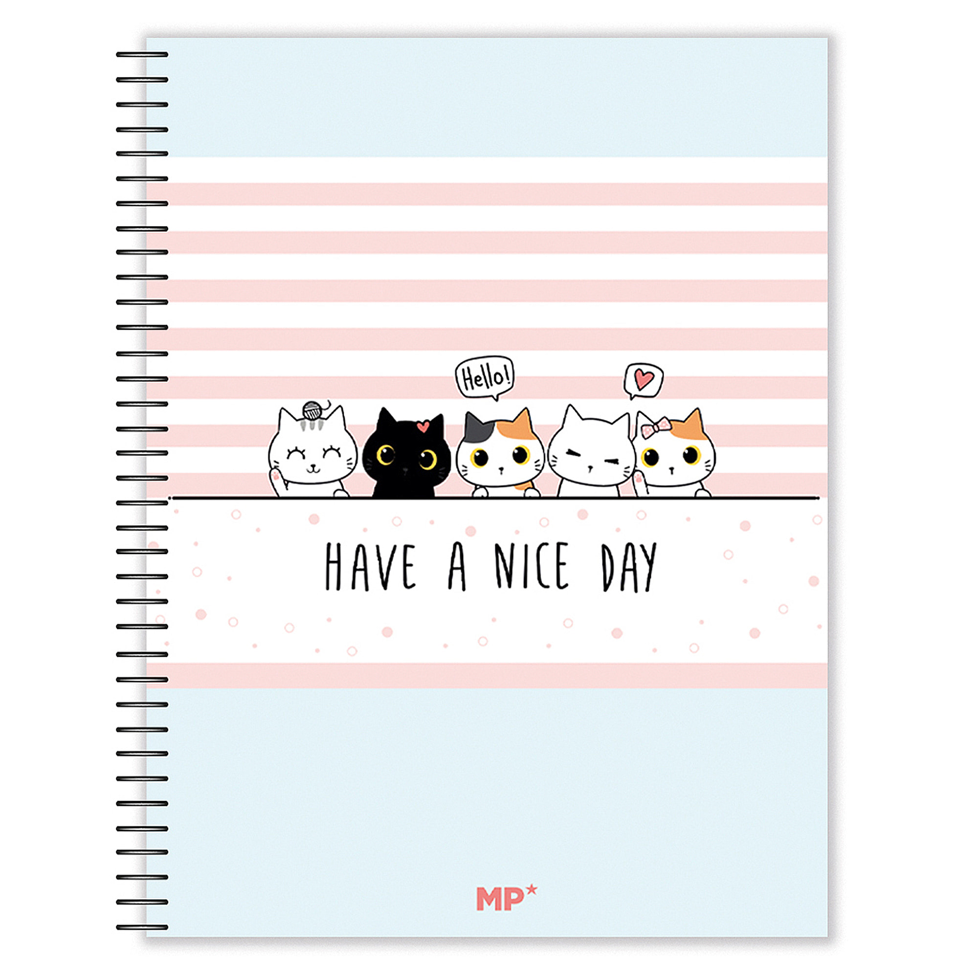 PACK 6 UNIDADES CUADERNO EXTRADURA A4 120 HOJAS CUADRICULA DISEÑO GATITOS