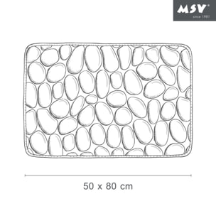 Tapis de bain Microfibre PEBBLE Beige MSV
