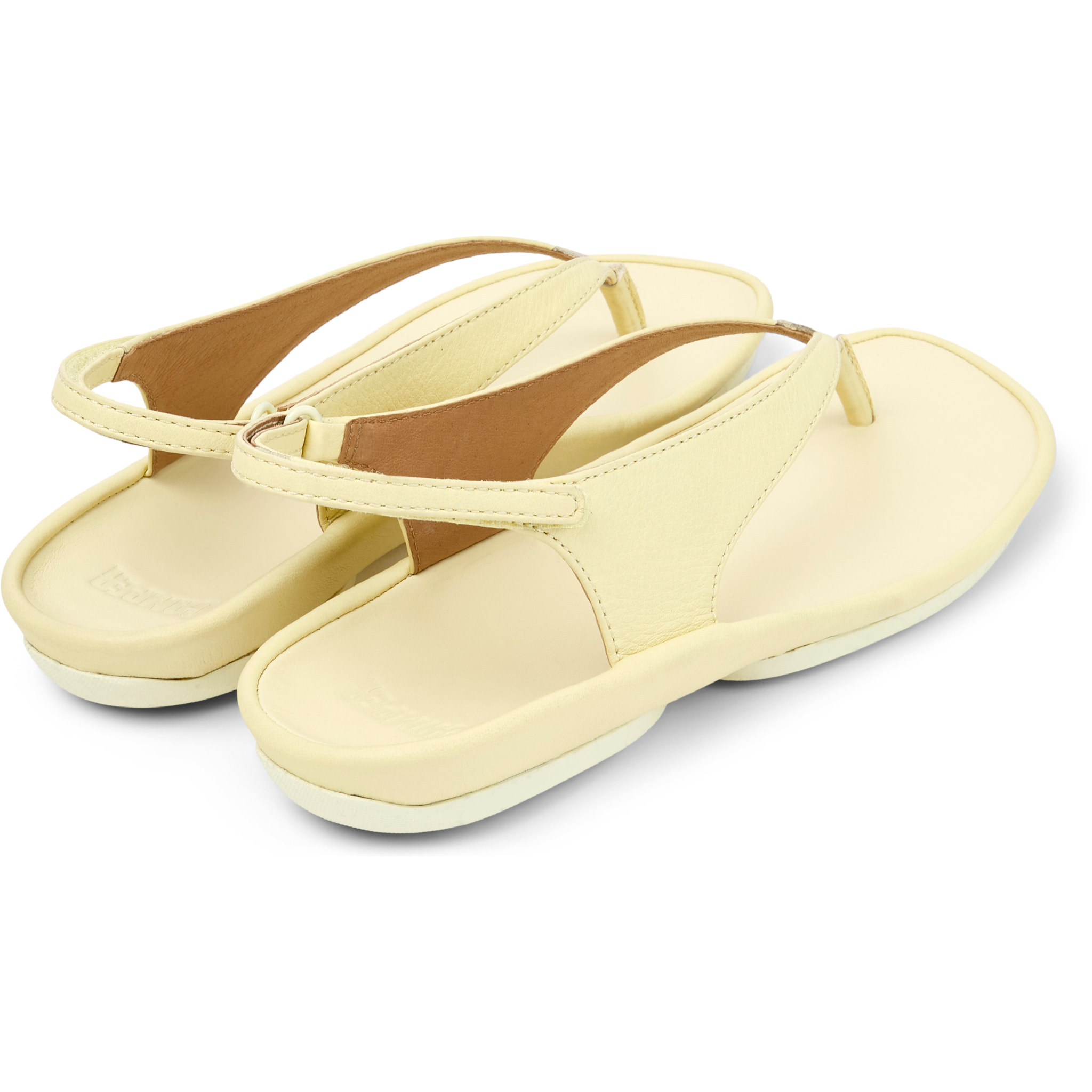 Sandalias - CAMPER Right Isla - Amarillo - Cuero liso