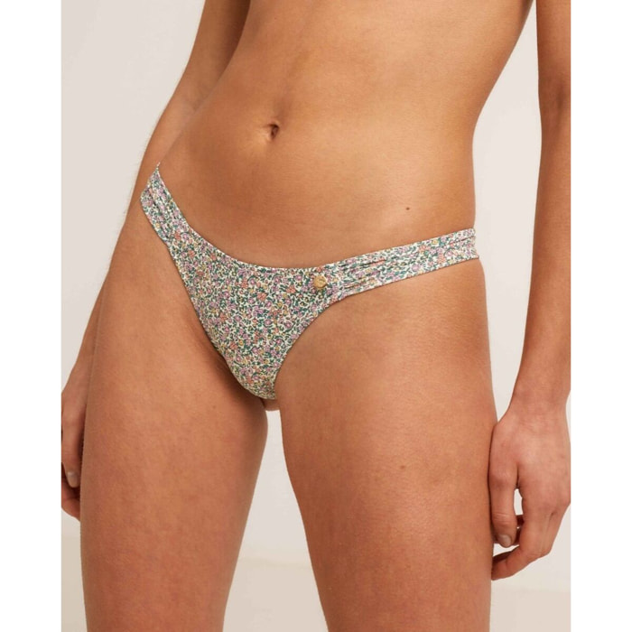 Braga de bikini brasileña con estampado de flores