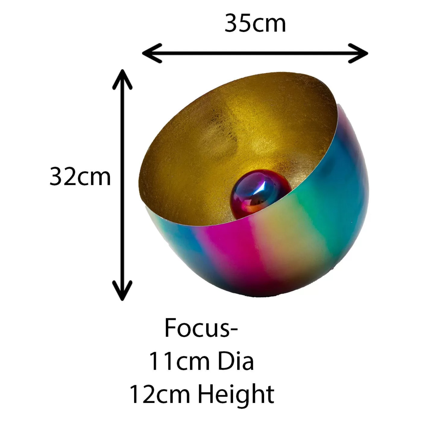 Lampe Rainbow 35cm dorée Kare Design