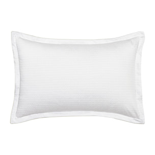 Taie d'oreiller imprimée en satin de coton bio, TOURBILLON, Rouge Cosmos