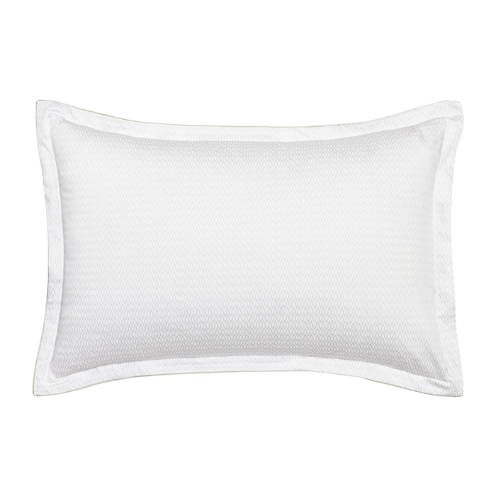 Taie d'oreiller imprimée en satin de coton bio, TOURBILLON, Rouge Cosmos