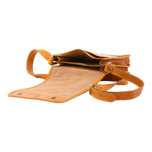 Borsa a tracolla uomo in vera pelle - Modello False - Made in Italy - 23.0 x 20.0 x 9.0 cm