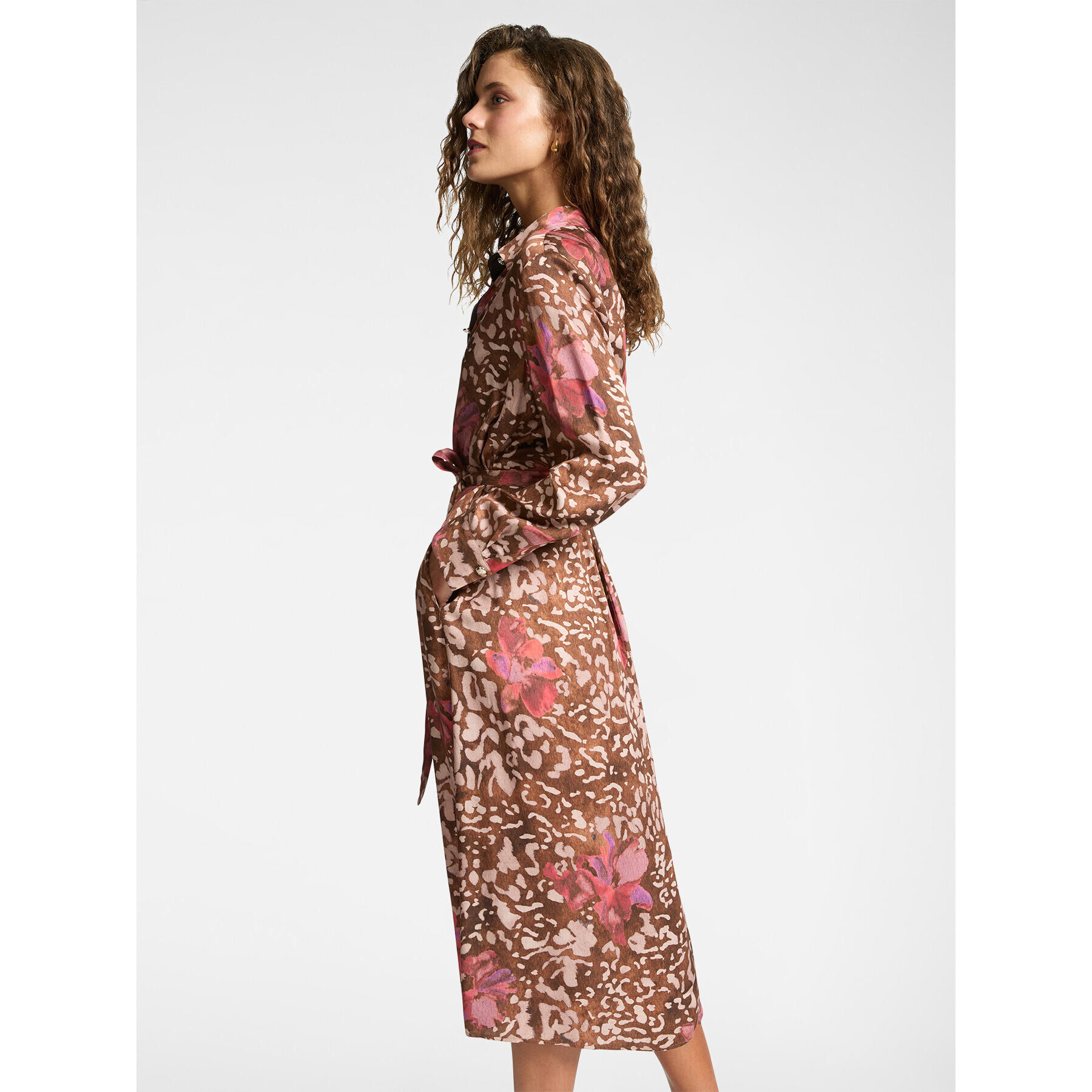 Elena Mirò - Vestido estampado - Marrón