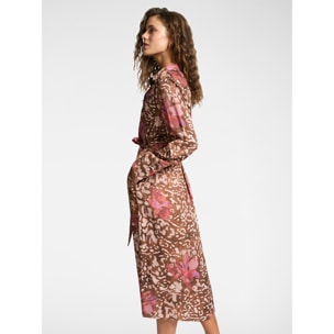 Elena Mirò - Vestido estampado - Marrón