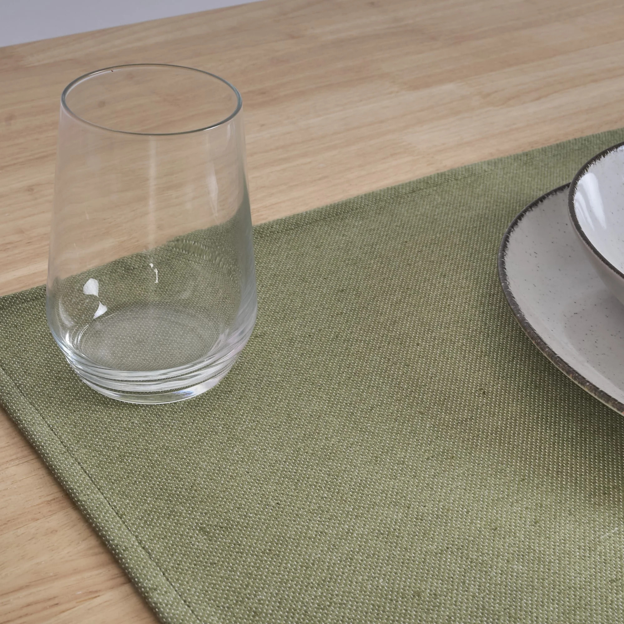 Lot de 2 sets de table jacquard MASSAIC GREEN WET