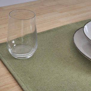 Lot de 2 sets de table jacquard MASSAIC GREEN WET