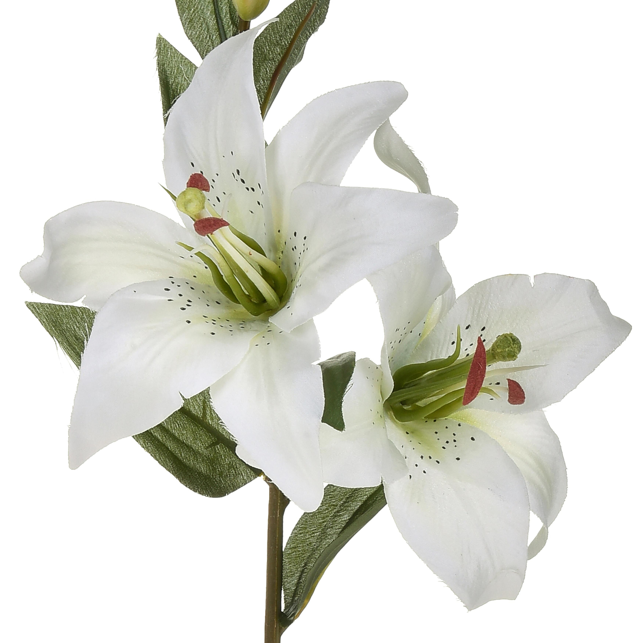 Lilium Composto Da 3 Fiori. Altezza 65 Cm - Pezzi 6 - 17X65X15cm - Colore: Bianco - Bianchi Dino - Fiori Artificiali