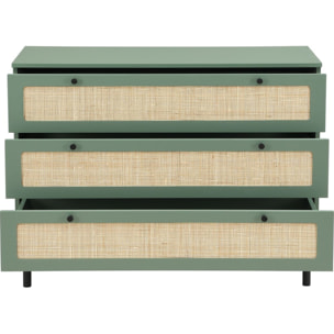 Commode 3 tiroirs en cannage - LUMA