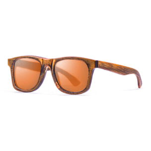 Gafas de sol KAU DF - Negro bambú / Polarizada revo naranja