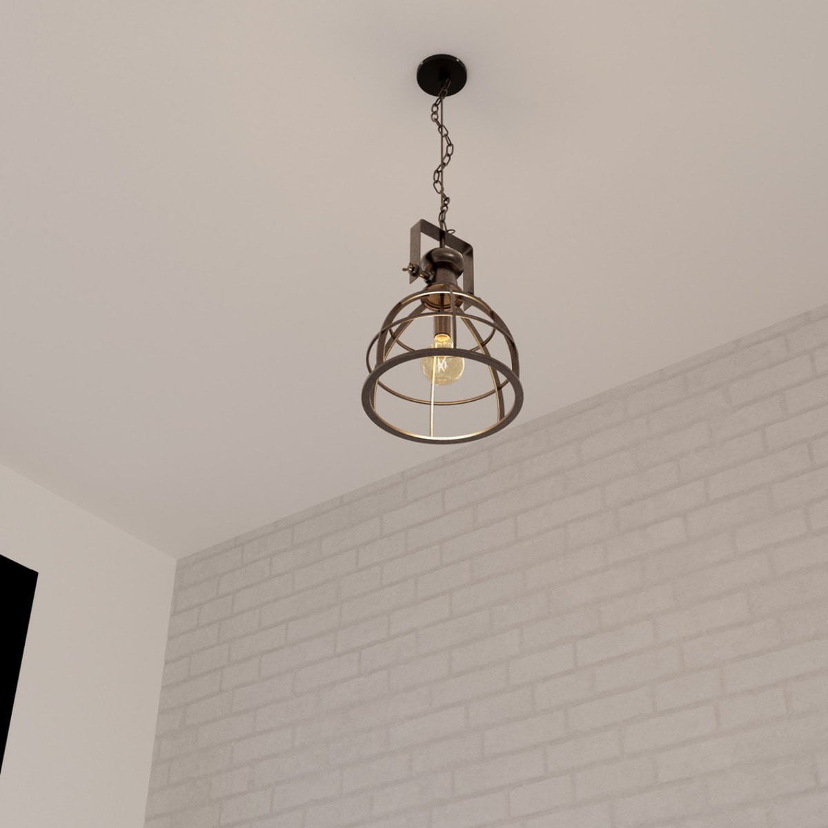 Suspension "Niko" métal noir D40cm