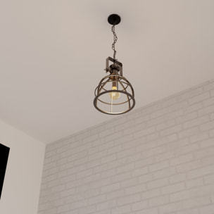 Suspension "Niko" métal noir D40cm