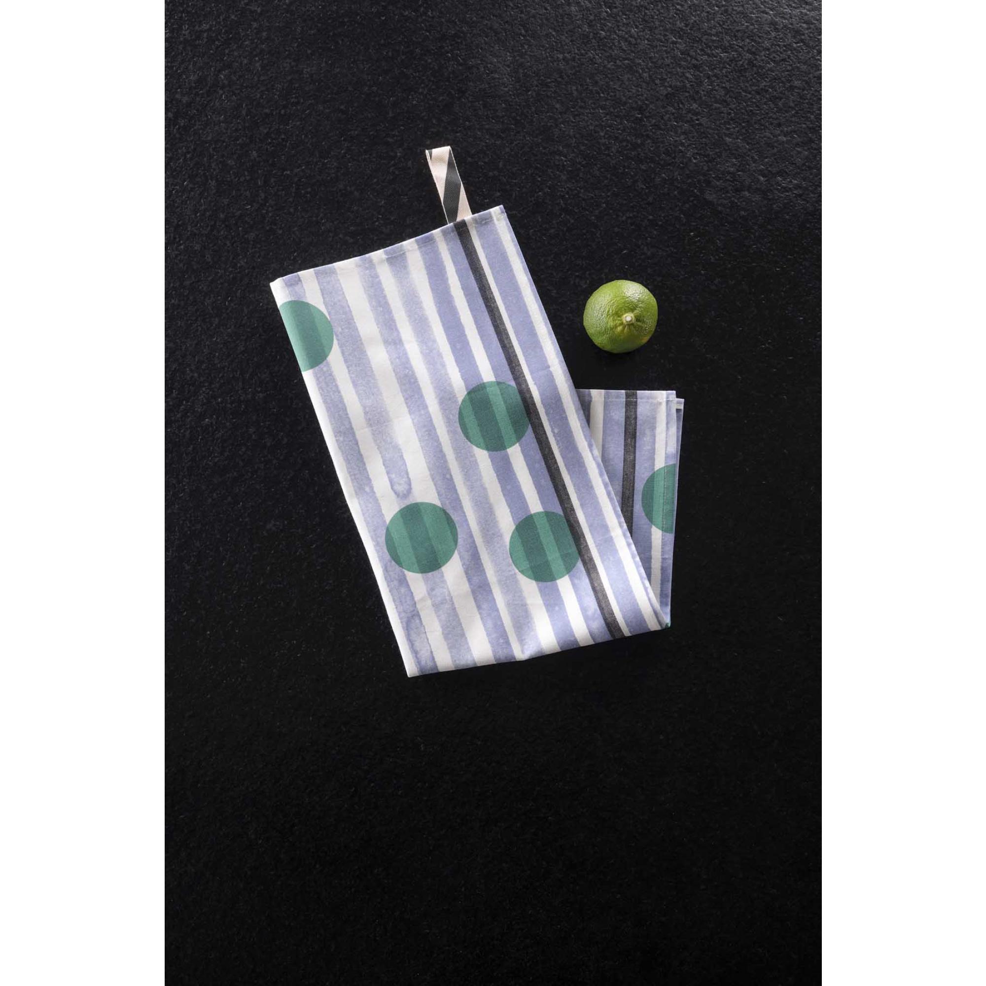 Torchon rayé Citron