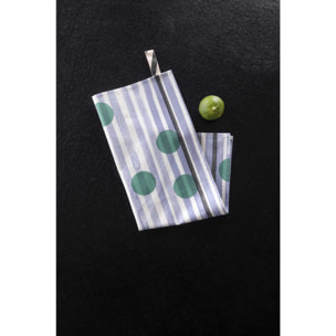 Torchon rayé Citron