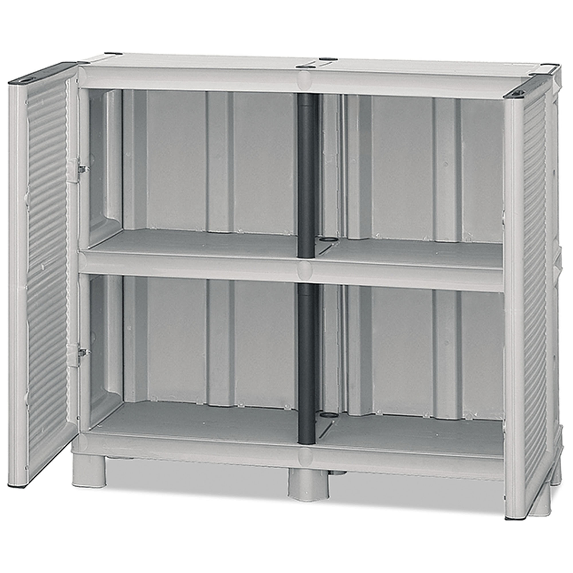 Armario de altura completa en polipropileno, con puertas de color azul l 1000 x p 390 x h 920 mm