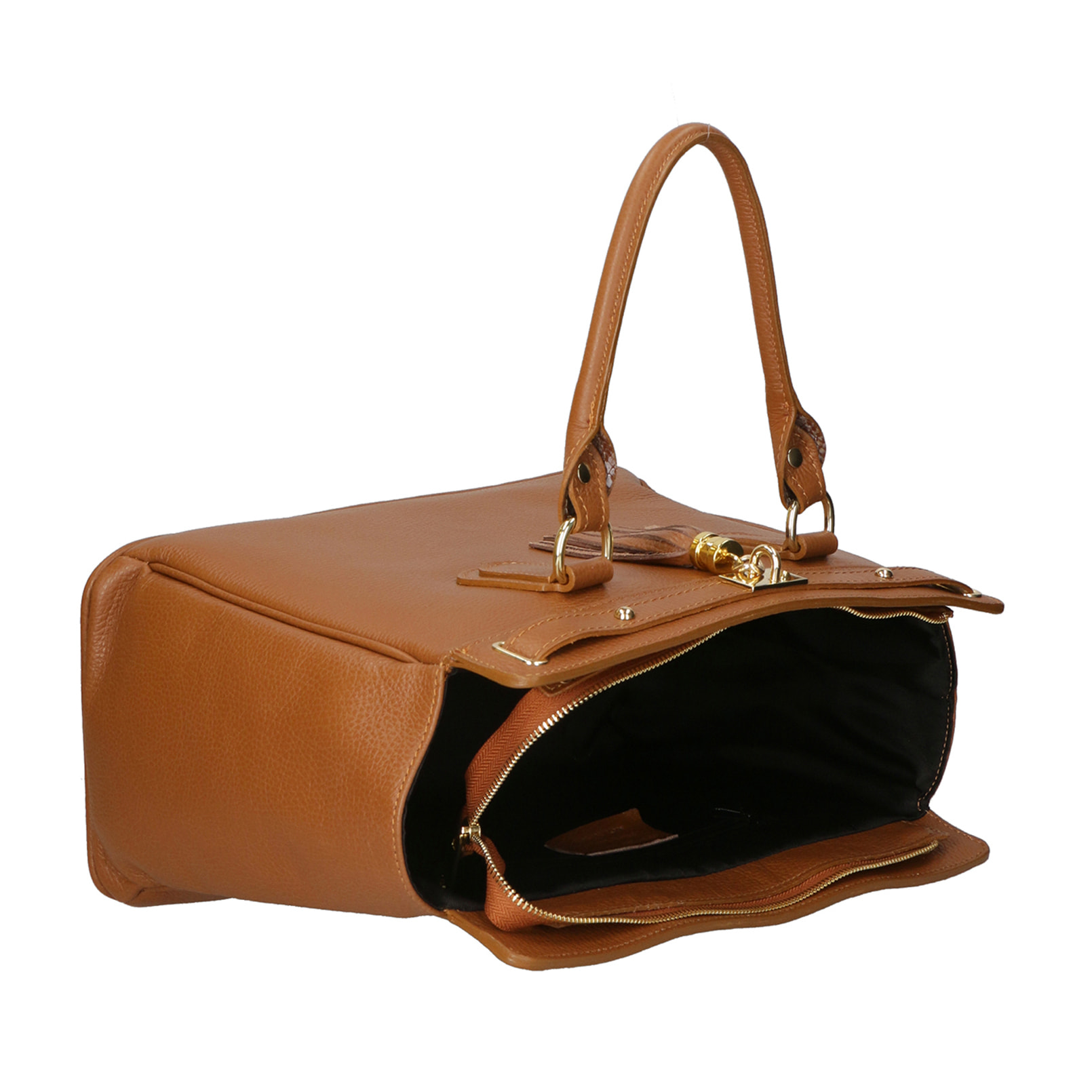 Borsa a mano da Donna Elena in Vera Pelle Made in Italy 28x37x18 cm