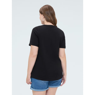 Fiorella Rubino - Camiseta de algodón con frase motivacional - Negro